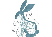 Stickdatei - Blumiger Osterhase 6